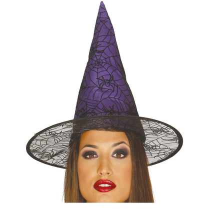 Lila hatt häxa spindel