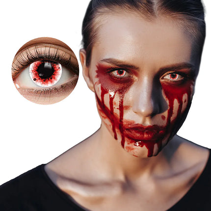 Ett par 3-månaderslinser Blood splatter