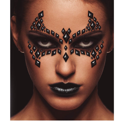 Svart ansikte klistermärken fladdermus 30x14 cm