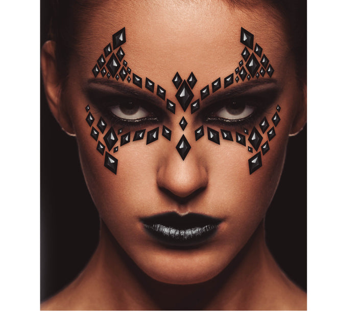 Svart ansikte klistermärken fladdermus 30x14 cm