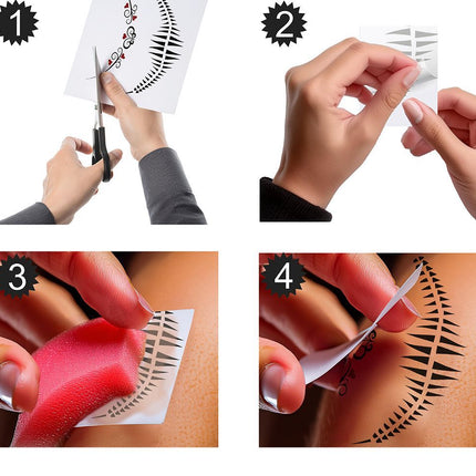 Dia De Los Muertos Ansikte Klistermärken 30x14 cm