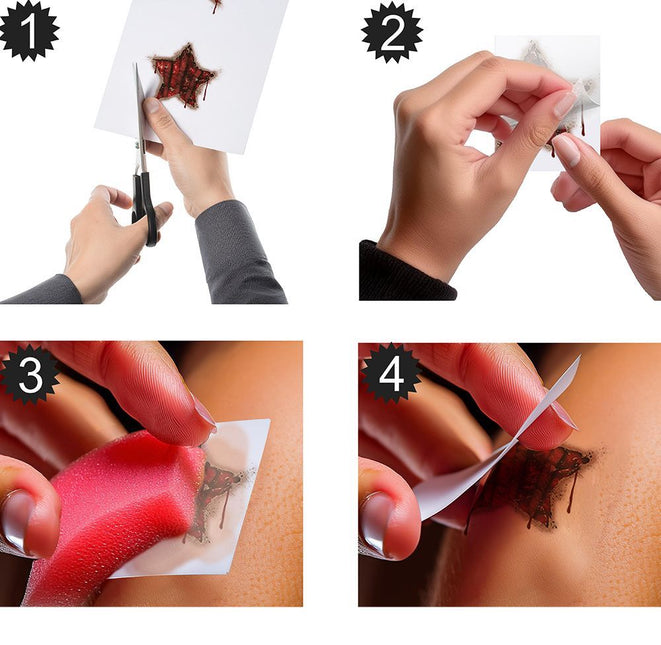 Ansikte klistermärken Clown 30x14 cm