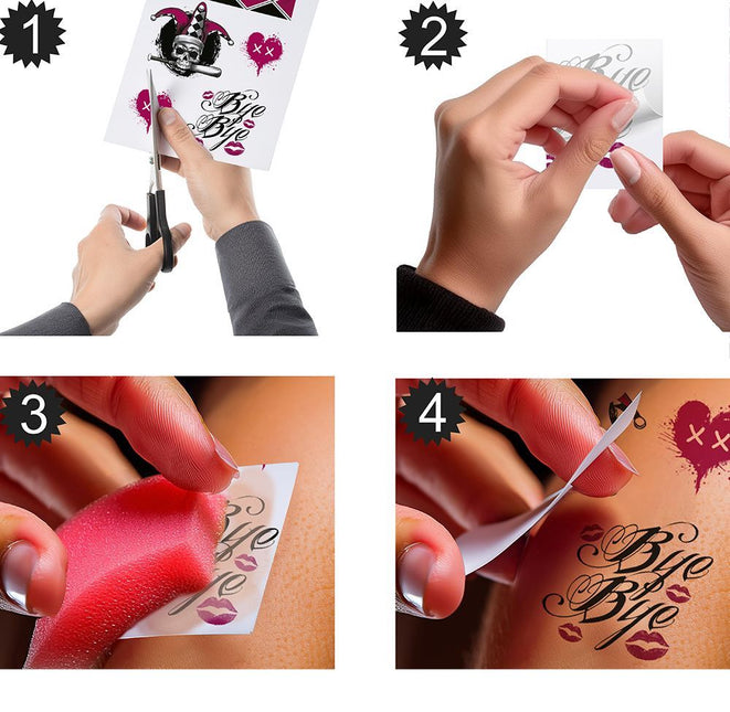 Falska tatueringar Harley Quin