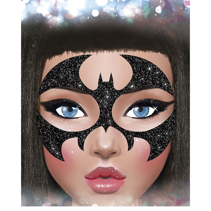 Face Stickers Fladdermus Glitter 20cm