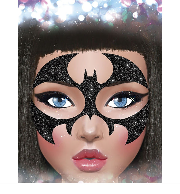 Face Stickers Fladdermus Glitter 20cm