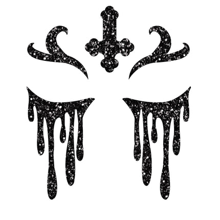 Halloween Face Stickers utan glitter 20 cm