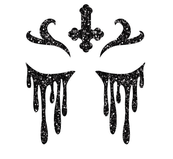 Halloween Face Stickers utan glitter 20 cm