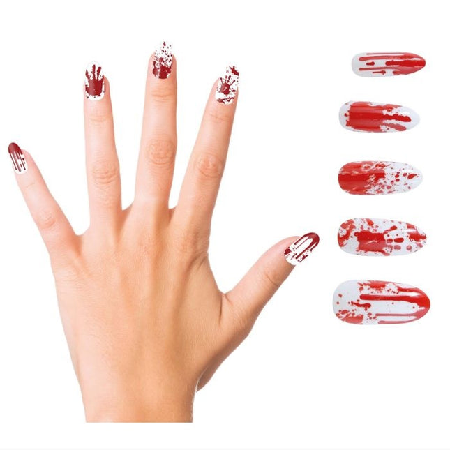 Halloween Fake Nails Bloody 10st