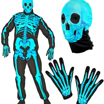 NEON SKELETT KOSTYM