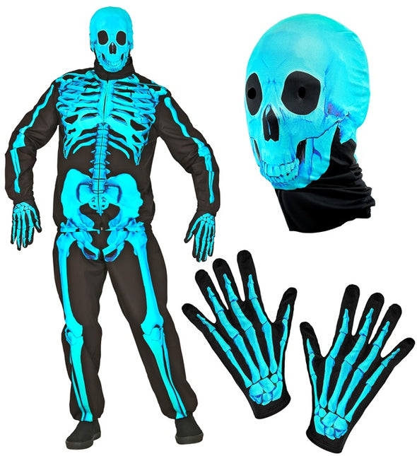 NEON SKELETT KOSTYM