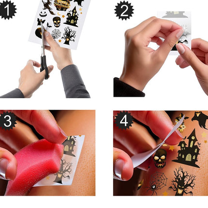 Halloween-tillfälliga tatueringar