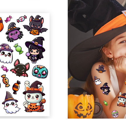 Halloween-tillfälliga tatueringar