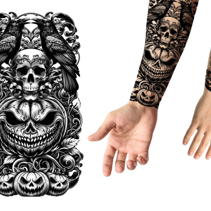 Halloween Nep Tattoo Pompoen 30cm