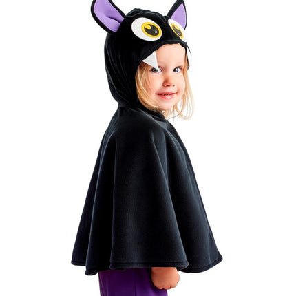 PLYSCHPONCHO MED HATT FLADDERMUS