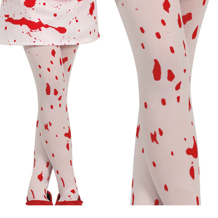 Röd Vit Halloween Legging Bloody Child