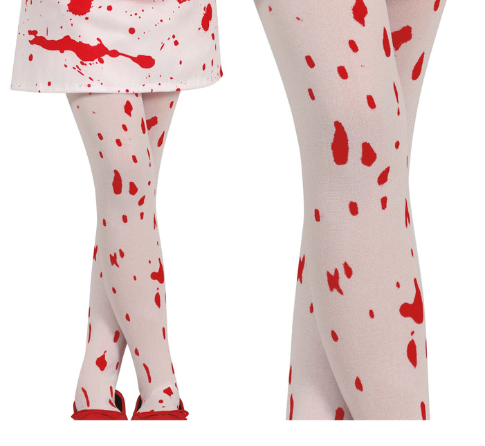 Röd Vit Halloween Legging Bloody Child