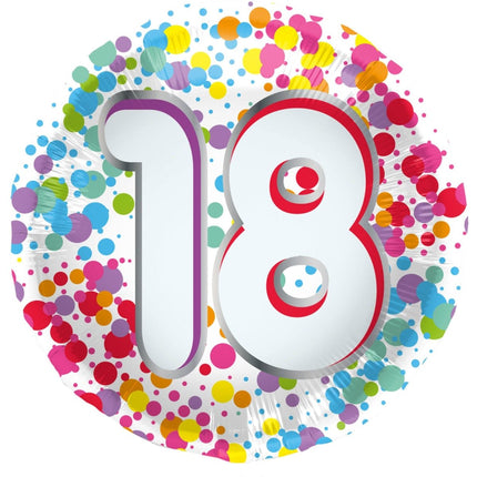 18 Jaar Helium Ballon Leeg 45cm van Folat koop je bij Partywinkel
