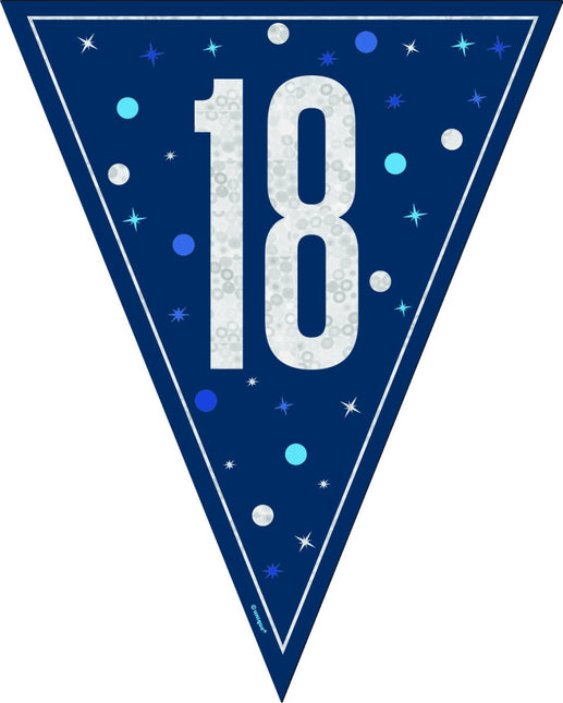 18 Jaar Slinger Blauw 2,5m van Unique koop je bij Partywinkel