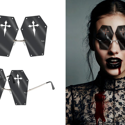 Halloween-glasögon i form av en kista