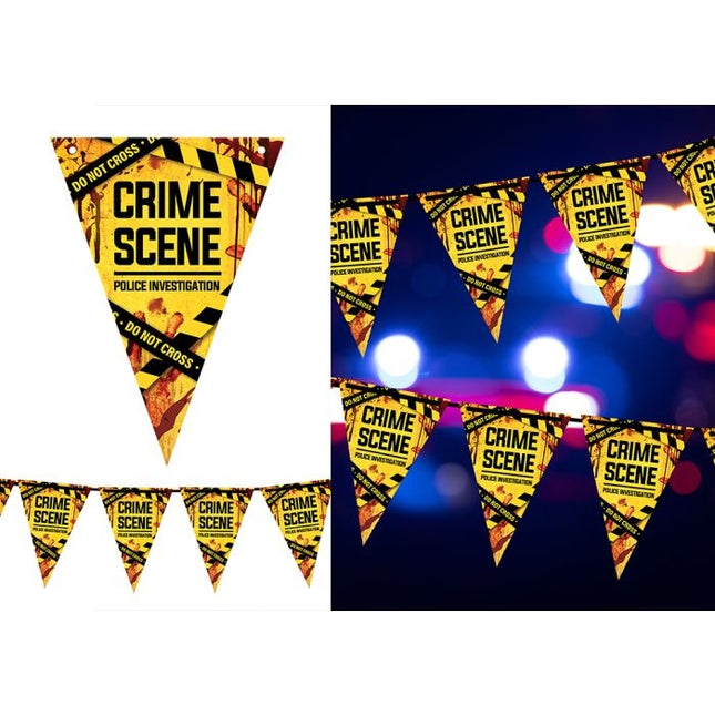 Halloween-girland, gul, Crime Scene, 3 m