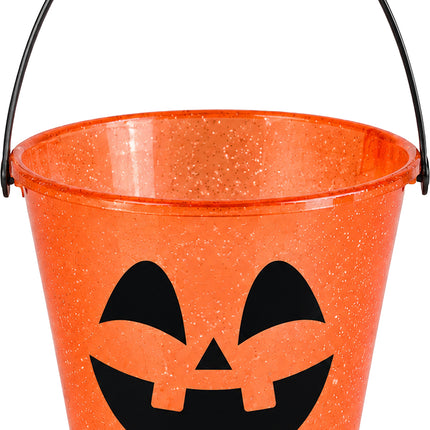 Halloween-hink, orange med glitter