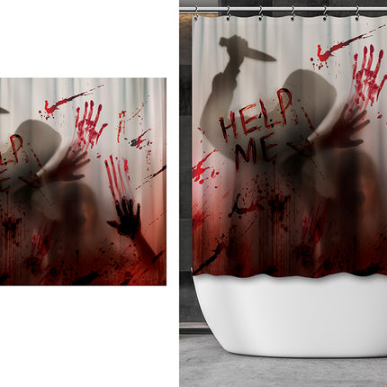 Halloween-duschdraperi – Hjälp