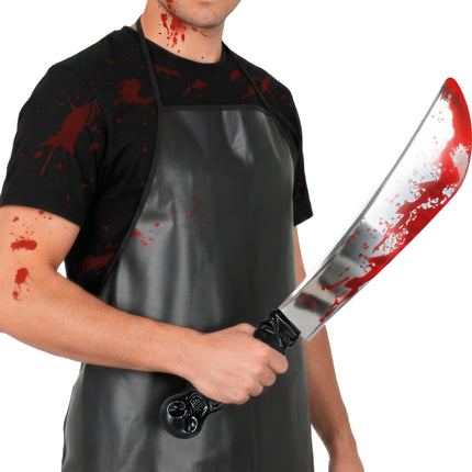 Halloween-imitation av machete med blod, 41 cm