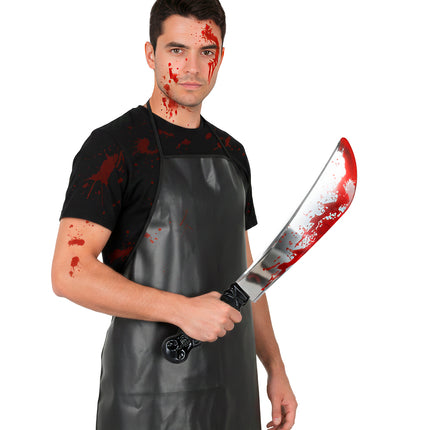 Halloween-imitation av machete med blod, 41 cm