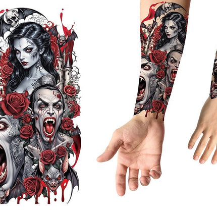 Halloween-tatovering (imitation) – vampyr, 14 cm