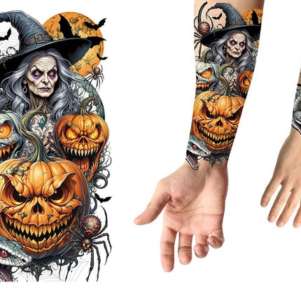 Halloween Nep Tattoo Oranje 14cm