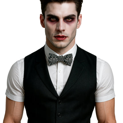 Halloween-rosett med dödskalle