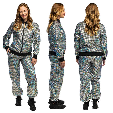 Träningsdräkt Disco Diamond Babe silver