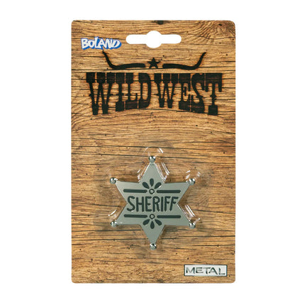 Metallbricka med texten ”Sheriff”