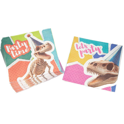 Dinosaurie-servetter, 3-lagers, 33 cm, 20 st