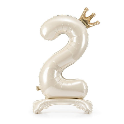 2 Jaar Helium Ballon Parelmoer Leeg 84cm van Partydeco koop je bij Partywinkel