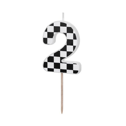 2 Jaar Kaars Race 5,5cm van Partydeco koop je bij Partywinkel