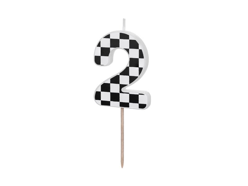 2 Jaar Kaars Race 5,5cm van Partydeco koop je bij Partywinkel