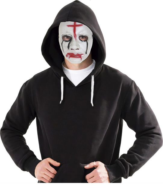 Röd Vit Halloween Mask Kors