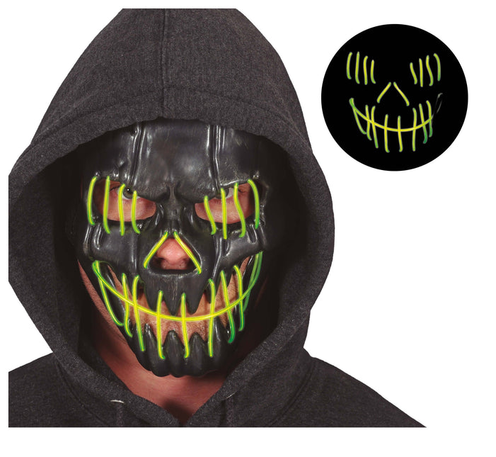 Halloween Mask Leende Med Ljus