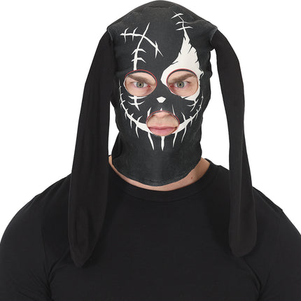 Halloween-mask – svart kanin