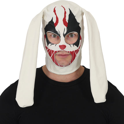 Halloween-mask: Vit kanin