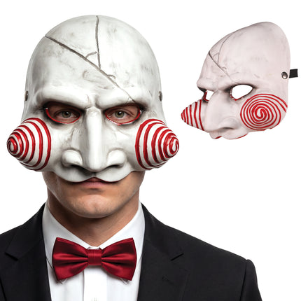 Halloween-mask, vit docka