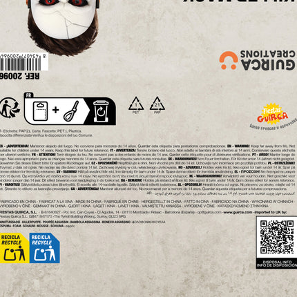 Halloween-mask, vit docka