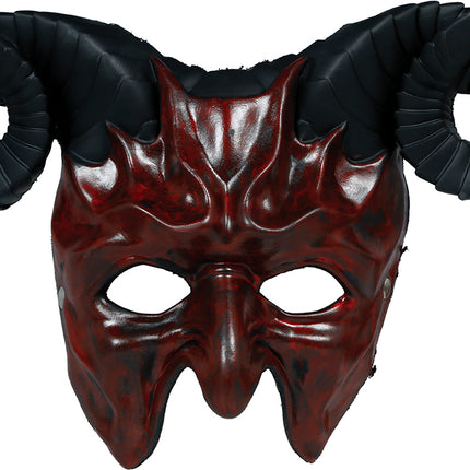 Halloween-mask – halv djävul
