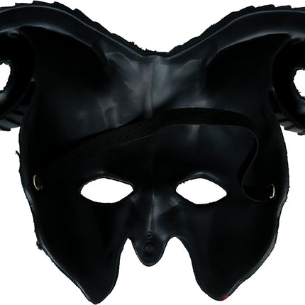 Halloween-mask – halv djävul
