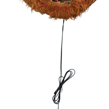 Halloween-mask: brun björn med ljus