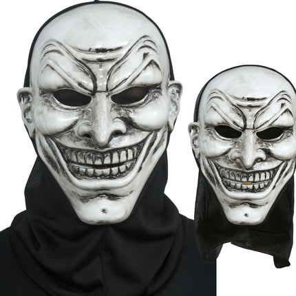 Halloween-mask, svart och vit, vampyr
