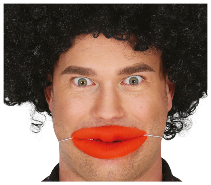 Röda fejkade läppar