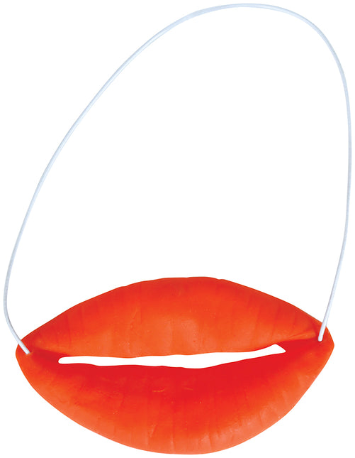 Röda fejkade läppar