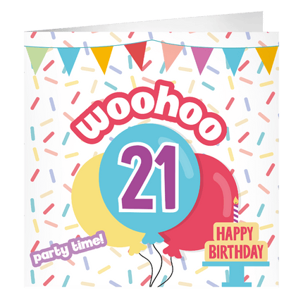 21 Jaar Wenskaart 23cm van Paper Dreams koop je bij Partywinkel